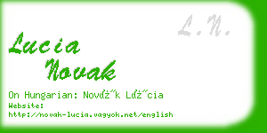 lucia novak business card